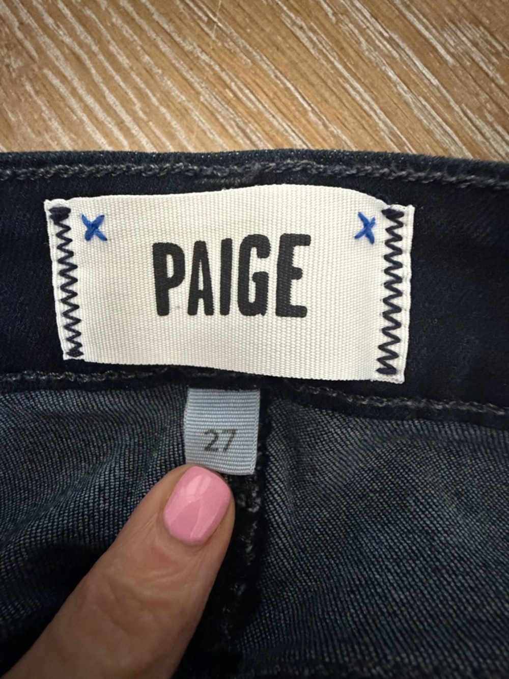 PAIGE Navy Blue Women's Denim Jeans